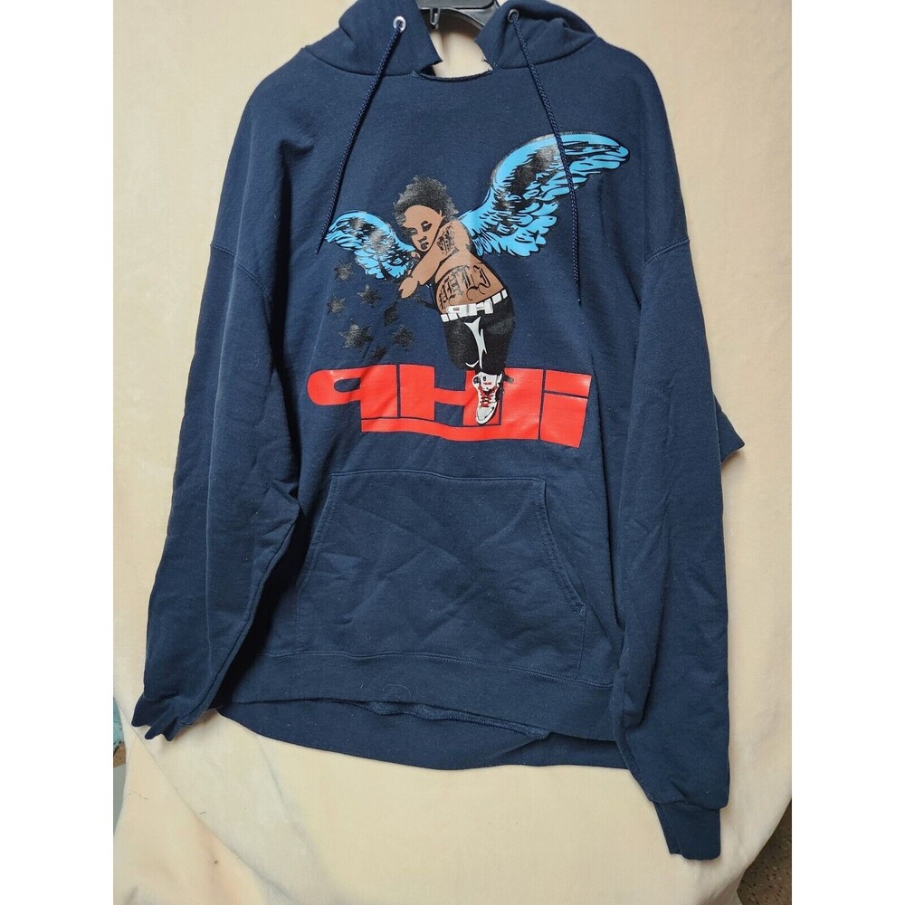 Graphic Hoodie Blue Men's Size 2x large Flaw On Hoodie